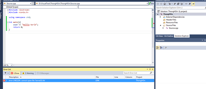 Lỗi Visual Studio 2013: error LNK1104: cannot open file '' -  programming - Dạy Nhau Học