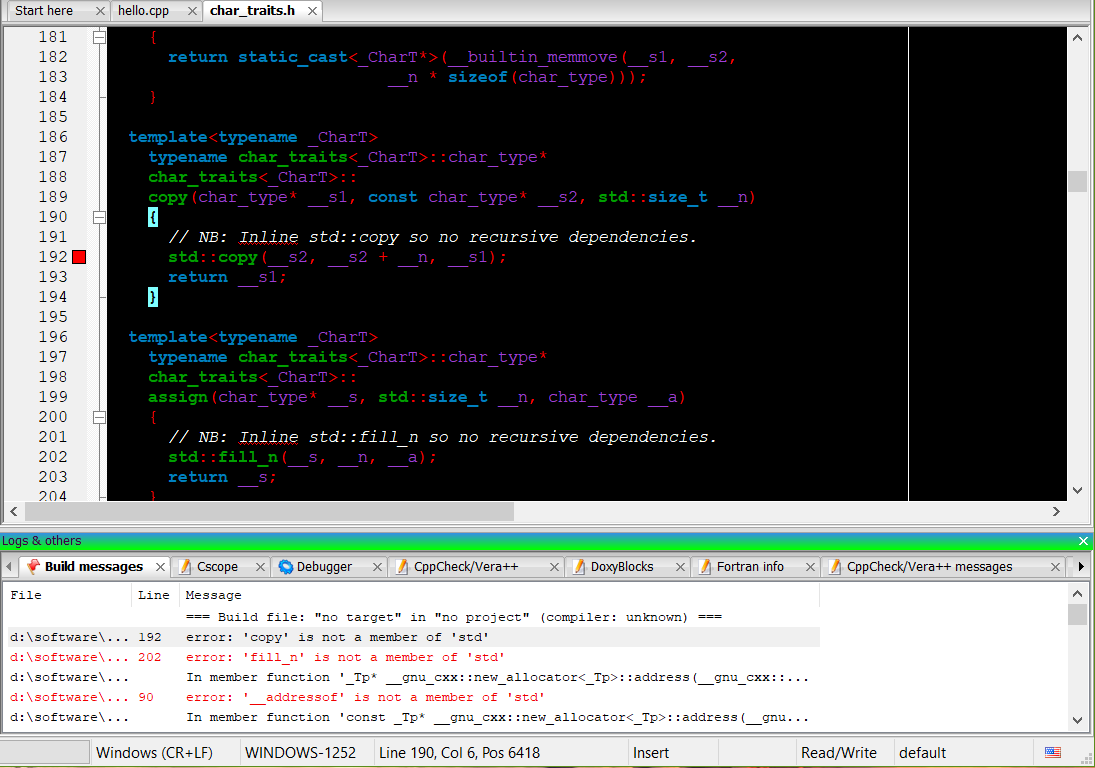 Codeblocks header file - collectionsgerty